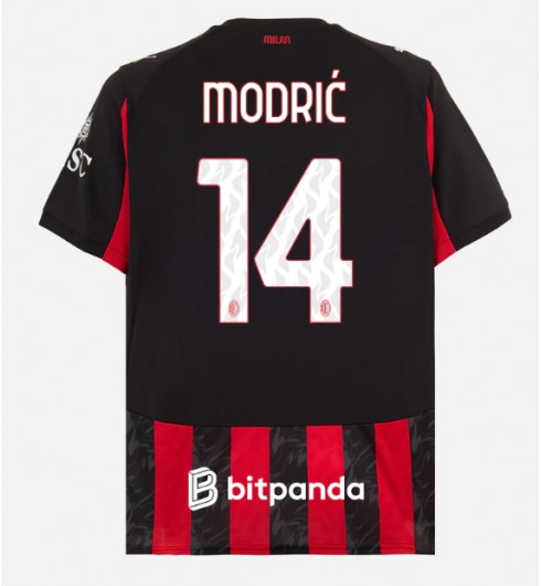 Moške Nogometnih dresov AC Milan Luka Modric #14 Domači 2025-26 Kratki rokavi Moške Nogometnih dresov AC Milan Luka Modric #14 Domači 2025-26 Kratki rokavi